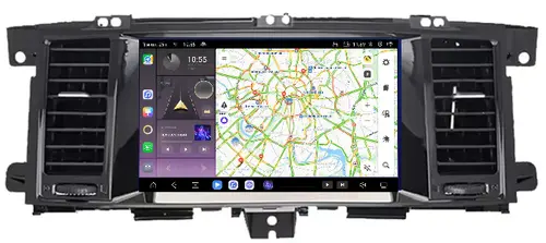 Магнитола для Nissan Patrol Y62, Infiniti QX56/QX80 2010-2019 (поддержка Bose, 360 и мониторов) - Kuberg QLed, Android 13, Быстрейшая, CarPlay, SIM-слот
