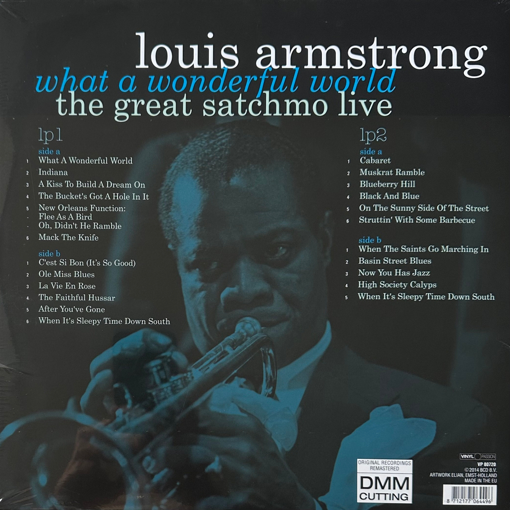 Louis Armstrong - What A Wonderful World: The Great Satchmo Live 2LP (Европа 2014г.)