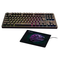 Клавиатура и мышь комплект Intro DX750 игровые 1200-3600dpi + коврик черный | Комплекты (клавиатура+мышь)