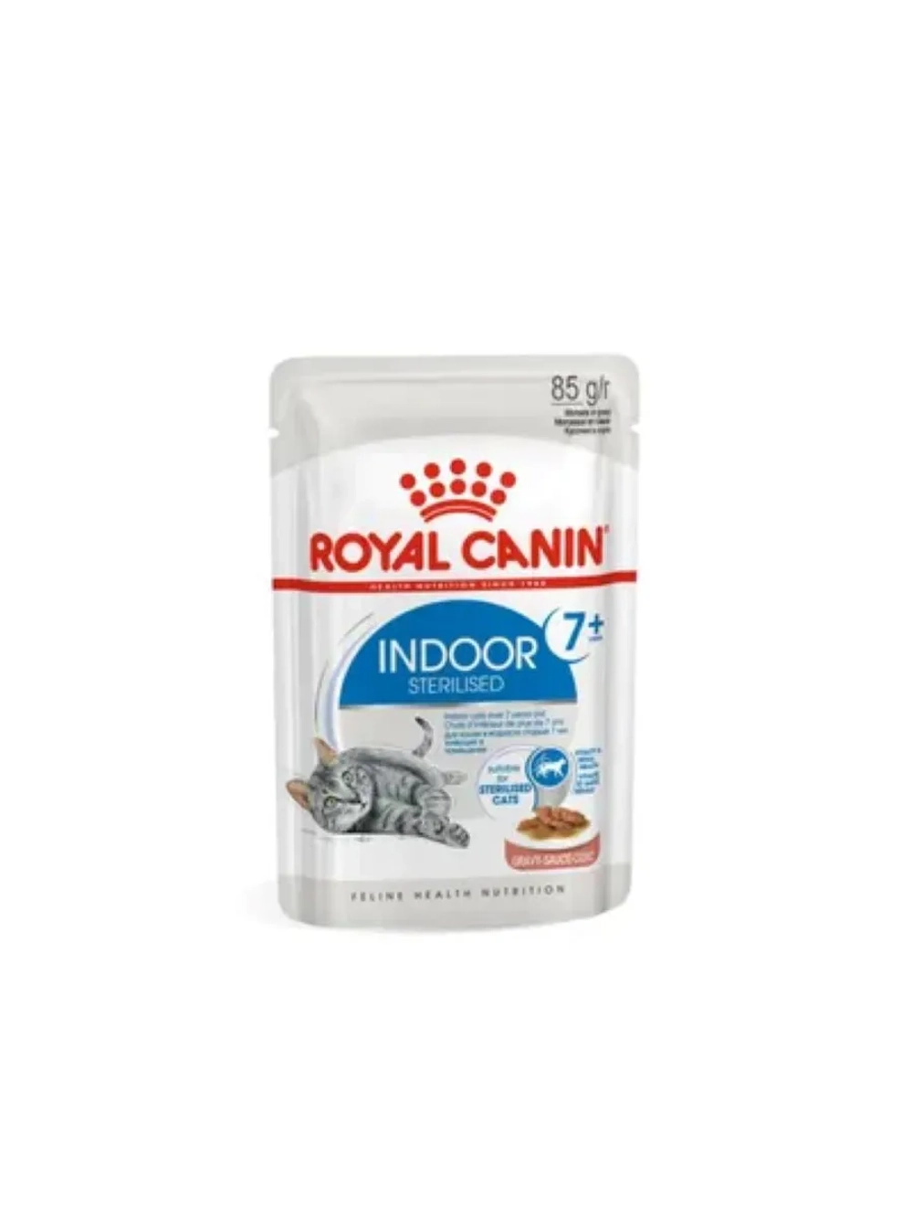 INDOOR 7+ Sterilised Корм для кошек в соусе 85г*28шт