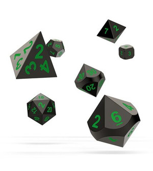 Набор из 7 металлических кубиков для ролевых игр Oakie Doakie Dice RPG Set Metal Dice -Matrix