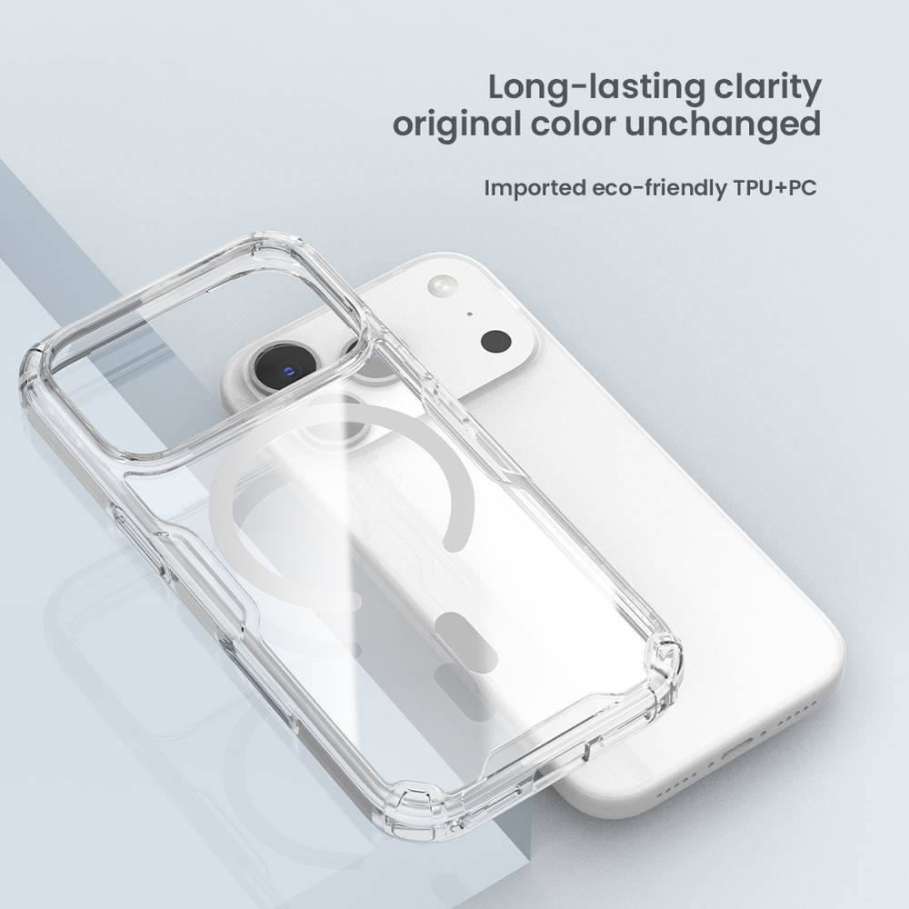 Прозрачный чехол от Nillkin с MagSafe для iPhone 17 Pro, серия Nature TPU Pro Magnetic Case