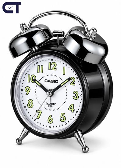 CASIO TQ-362-1B настольные часы-будильник — классический звонок, подсветка и Snooze