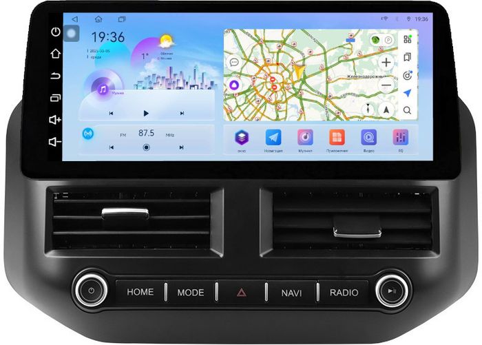 Магнитола для Mitsubishi Pajero 3, Montero 3 1999-2006 (рамка LUX) - FarCar монитор 12.3" 2K QLED на Android 14, Быстрая, CarPlay, 4G SIM-слот