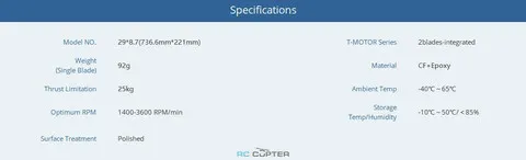 Пропеллер карбоновый P 29x8.7 T-Motor (пара)