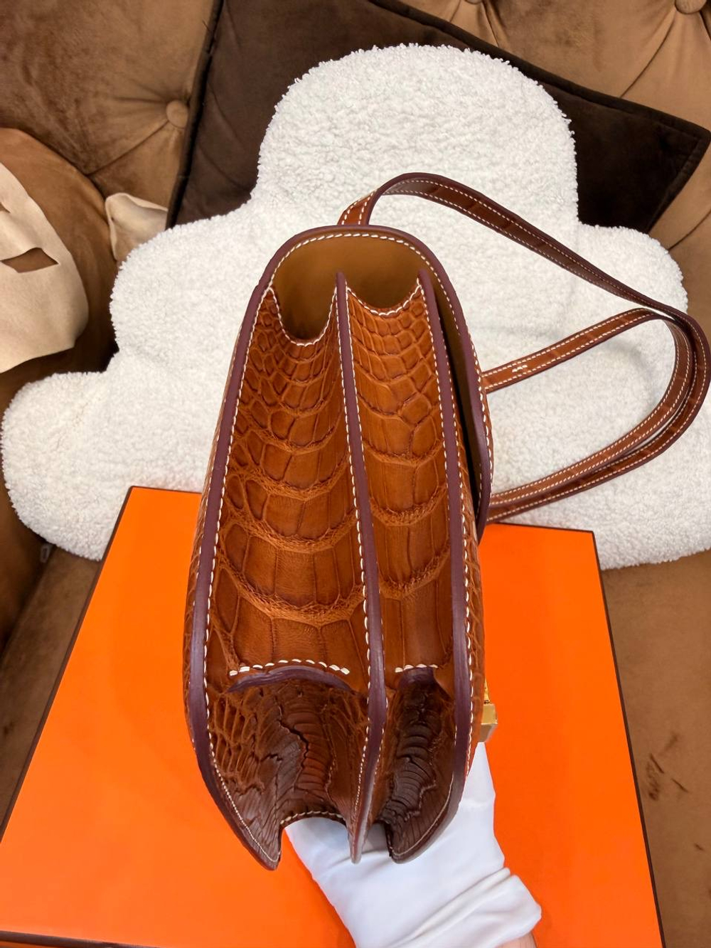 Сумка Hermes Constance mini American Aliligator
