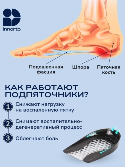 Подпяточники ортопедические силиконовые при пяточной шпоре