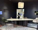 Стол М-City DISAUR ВЕНТО (VENTO) 280 см нераскладной ТОПАЗ TL-617, керамика, Коричневый графит каркас