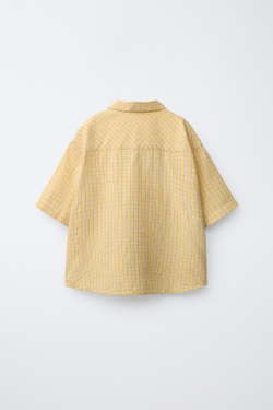 ZARA X PUKAS РУБАШКА PUKAS SURF В КЛЕТКУ, ОРАНЖЕВЫЙ