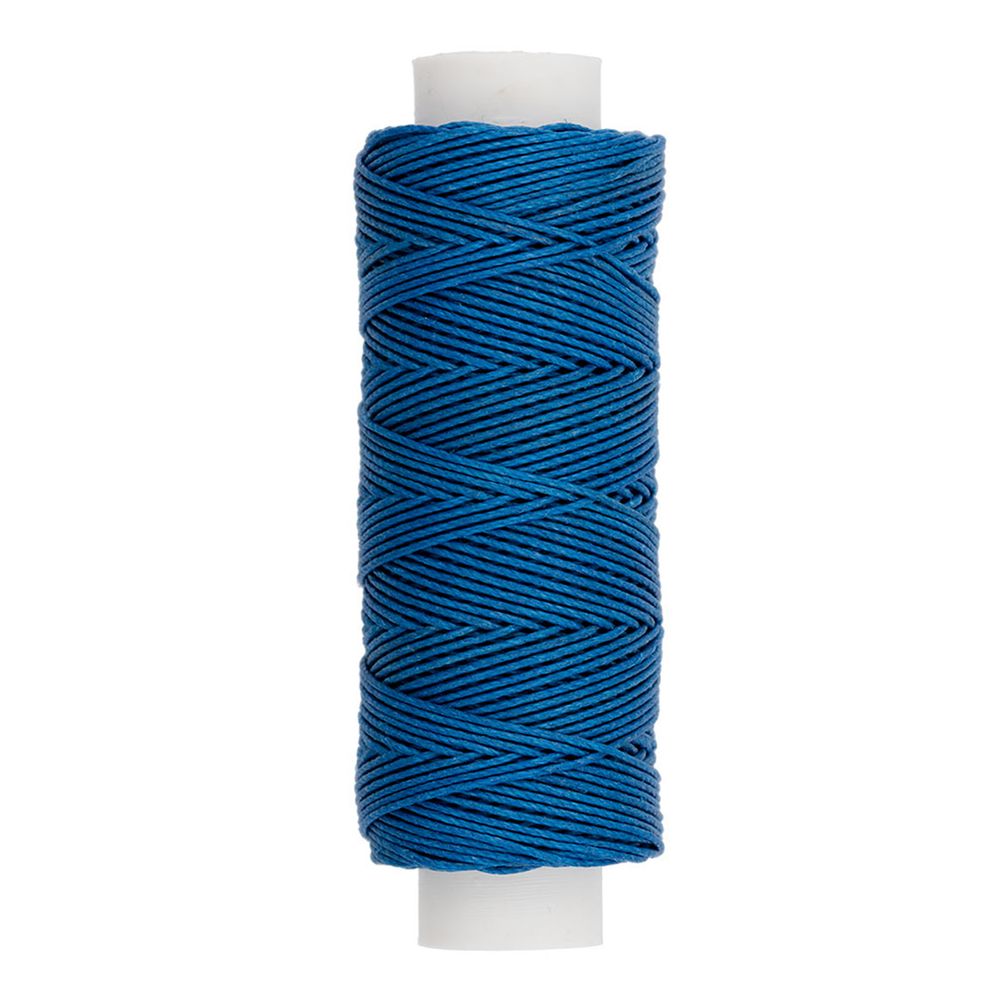 Нитки для кожи вощёные кручёные (Рами) 0.55 мм, 25 м, 008 синий, LC-004, Промысел