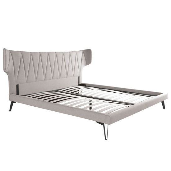 Кровать 7160/GC1801 Angel Cerda из светло-серой ткани 180x200