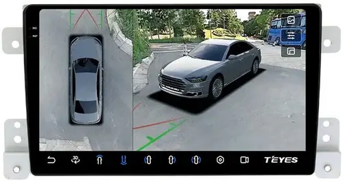 Магнитола для Suzuki Grand Vitara 2005-2016 - Teyes CC3-2K-360 на Android 10, Быстрая, 2K QLED, CarPlay, 4G SIM-слот, 4 камеры в комплекте