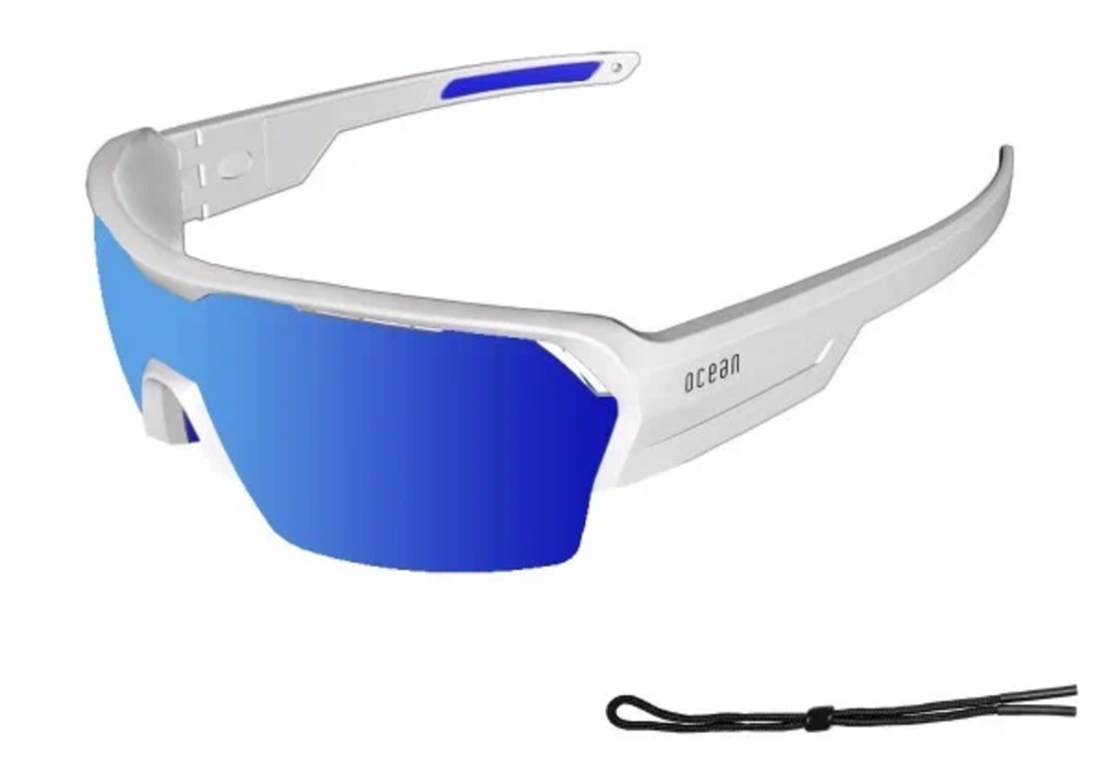 Спортивные очки OCEAN Race Matt White / Revo Blue Polarized lenses