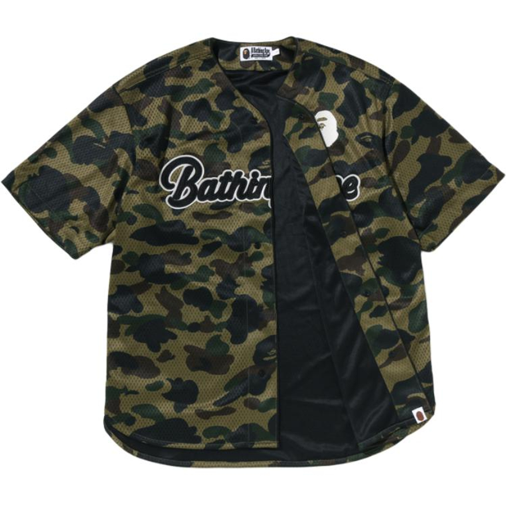 A Bathing Ape Bathing Ape 1st Camo Shirts Camouflage Pattern Moderate Polyester Summer 0zxsrm001321q зеленый