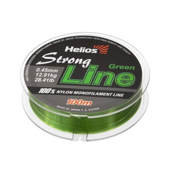 Леска Helios Strong Line Nylon Dark Green 0,45mm/100 (HS-SLG-45/100)