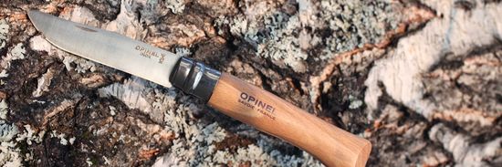 Складной нож Opinel №10, нержавеющая сталь, рукоять из бука c клинком из стали Sandvik™ 12С27, рукоять дерево (Бук)