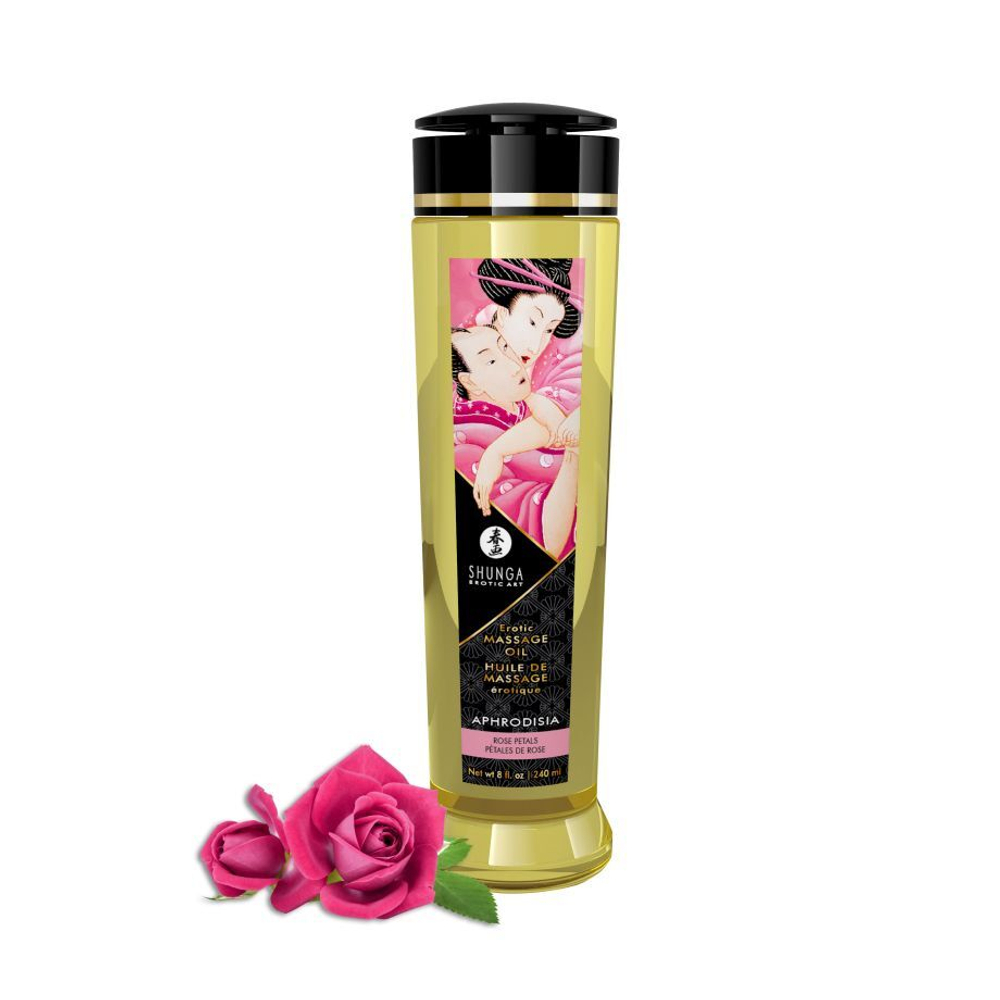 Shunga Erotic Massage Oil - Массажное масло, Роза, 240 мл