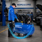 NORDBERG (NCT370/1400) Компрессор поршневой с ременной передачей 380 В, ресивер 370 л, 1400 л/мин