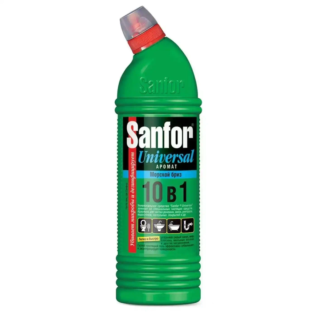 Средство для чистки и дизинфекции SANFOR Universal Морской бриз 750 гр