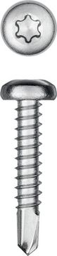 KRAFTOOL DS-P, 25 х 4.2 мм, А2, сверло, полукруглая головка, ТХ20, 400 шт, саморез нержавеющий (300931-42-025)