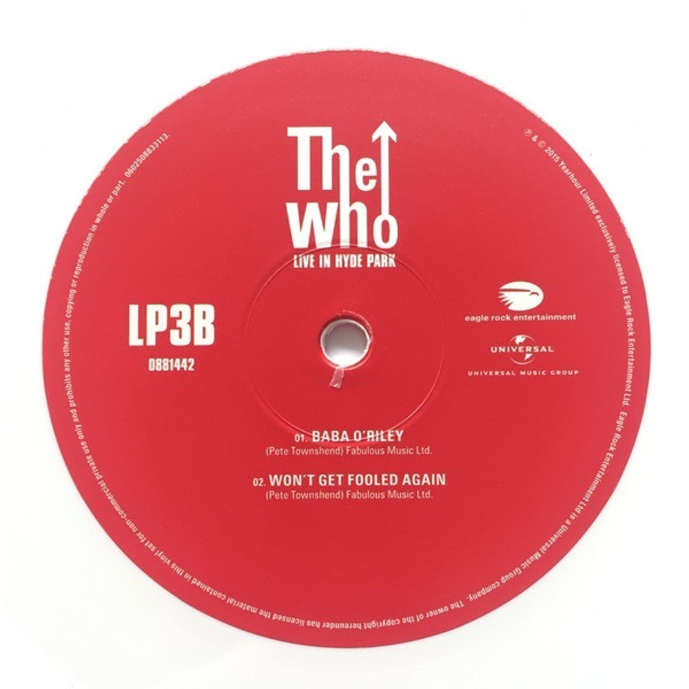 The Who / Live In Hyde Park 2015 (Coloured Vinyl)(3LP)