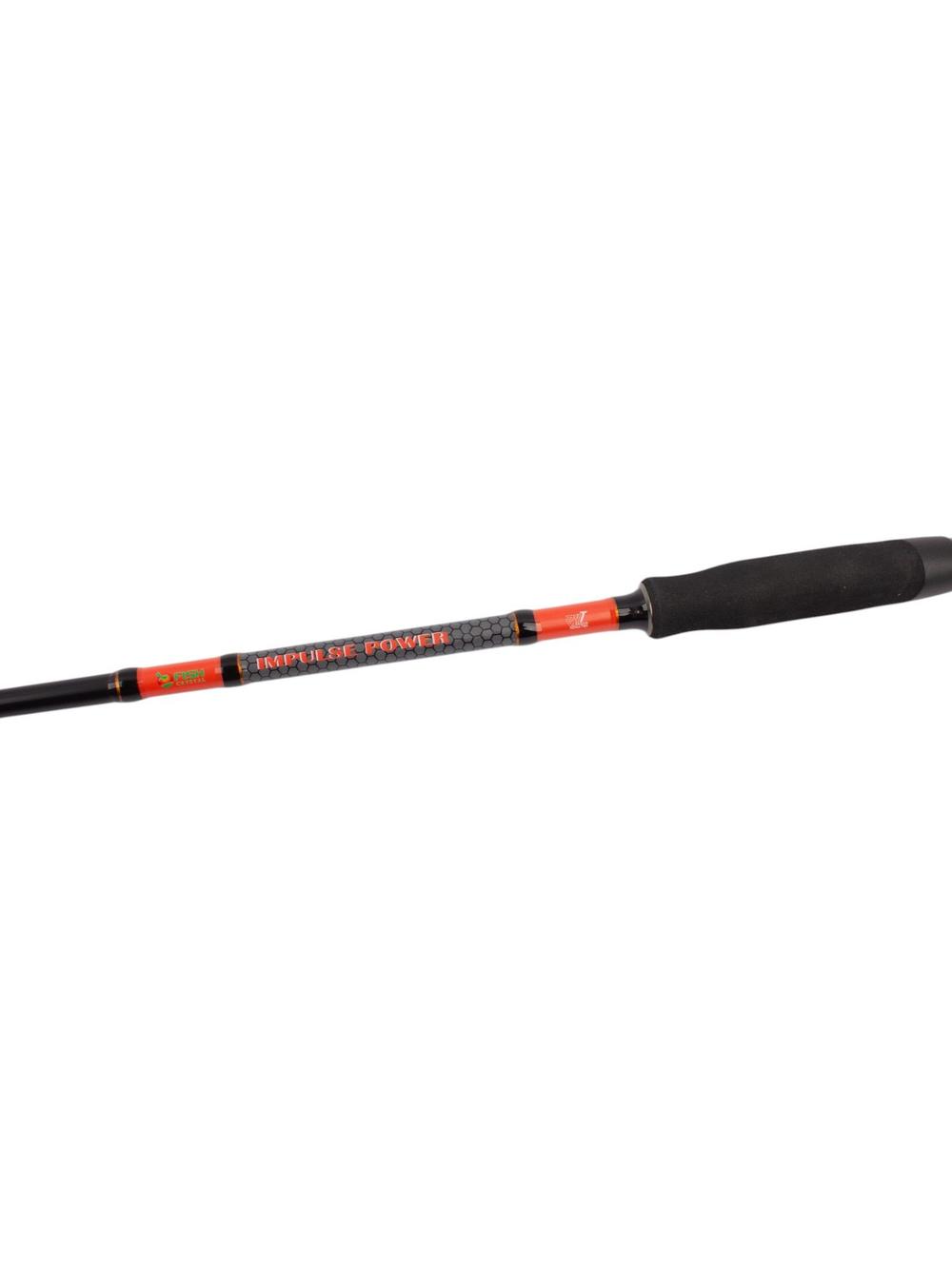 Удилище спиннинговое Fish Crystal Impulse Power, 2 секции, полая вершинка, Carbon T24, длина 2.44 м, тест 10-45 г