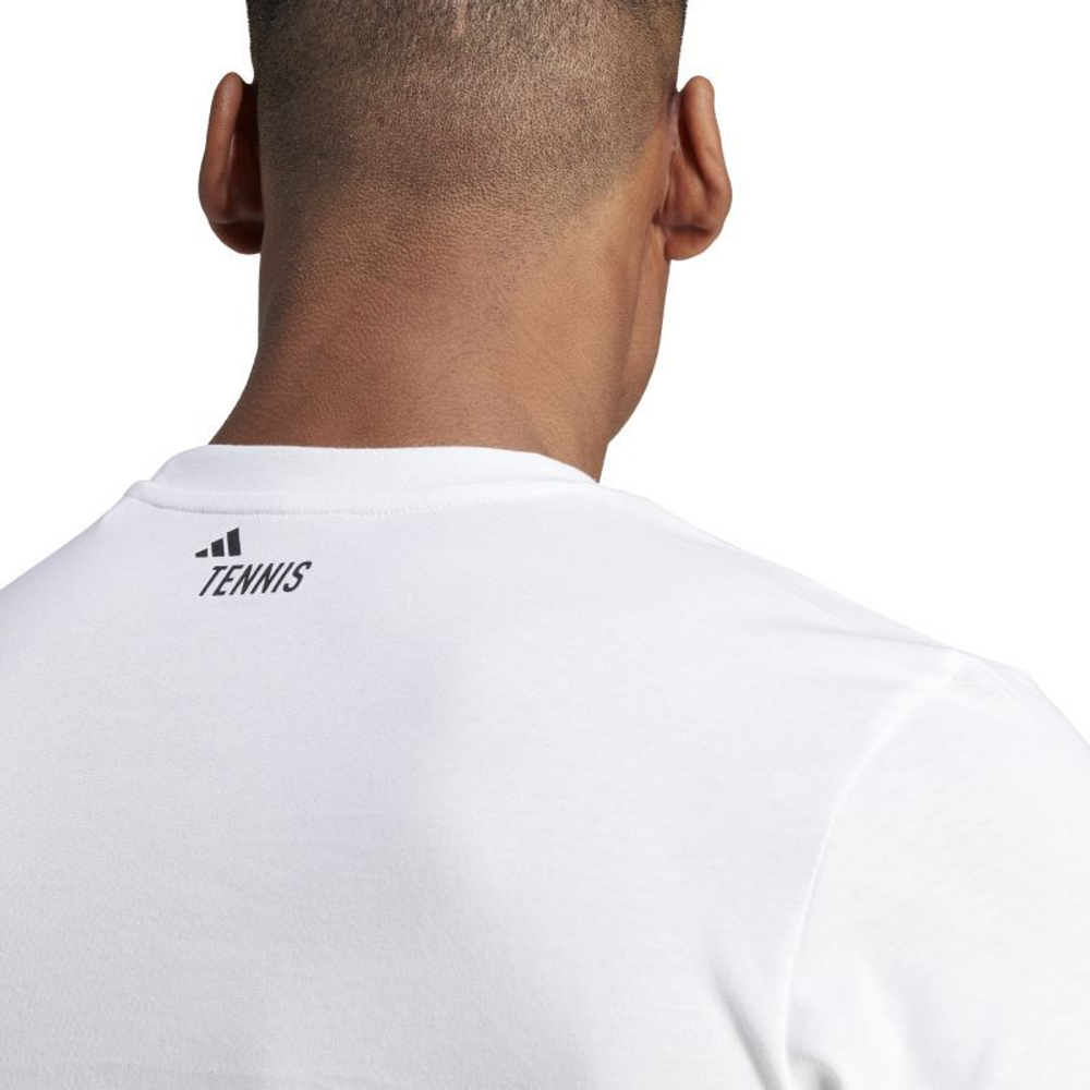 Мужская теннисная футболка Adidas Aeroready Graphic Tennis T-Shirt - white