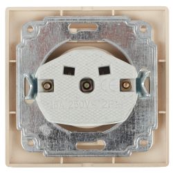 Розетка Intro Plano 1-201-04 2P 16А-250В IP20 СУ шампань | Intro Plano Шампань