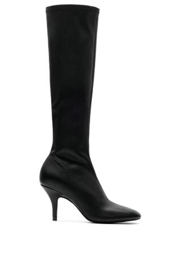Massimo Dutti Гибкие кожаные сапоги на каблуке - Limited Edition, черный