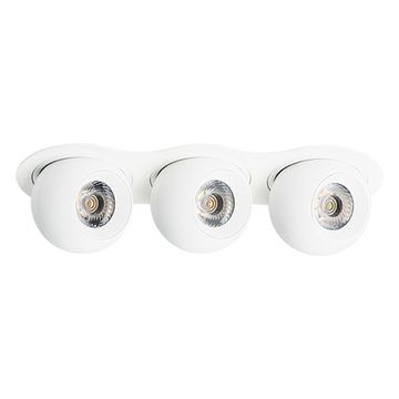 Комплект из светильников и рамки 3*LED 27W 4000K i636646464 белый InteroBall Lightstar