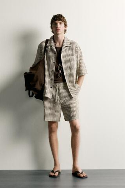 РУБАШКА RELAXED FIT В КЛЕТКУ — ZARA · 1020/907