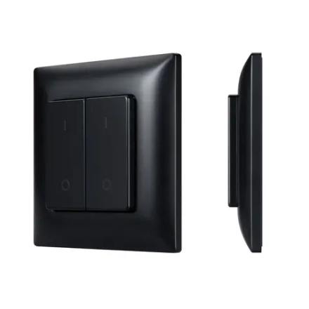 INTELLIGENT ARLIGHT Кнопочная панель SMART-RF-801-22-2G-DIM-SUF Black (3V, 2.4G) (IARL, IP20 Пластик, 5 лет)