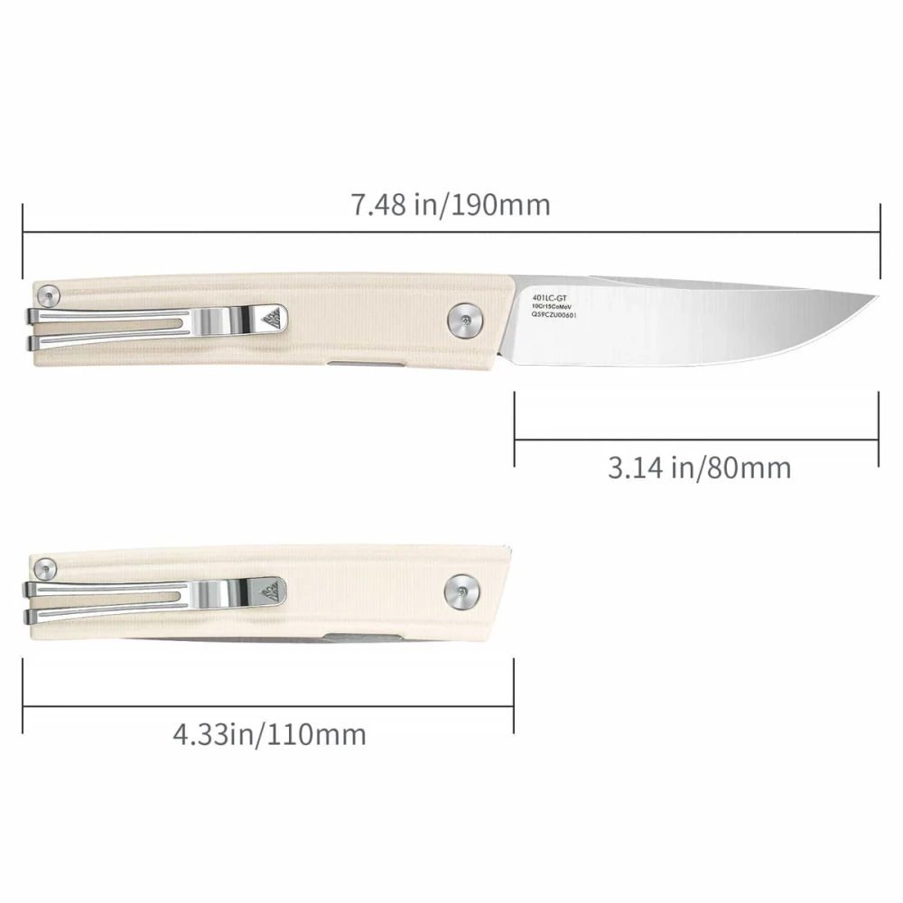 Нож складной SRM 401LC-GT Gent Satin (10Cr15CoMoV, Ivory G10)