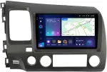 Магнитола для Honda Civic 8 4d 2005-2012 (левый руль, рамка 9) - Teyes CC3-2K на Android 10, Быстрая, 2K QLED, CarPlay, 4G SIM-слот
