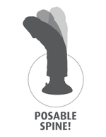 Чёрный виброфаллос со съемной присоской 9  Vibrating Cock with Balls - 24,8 см.