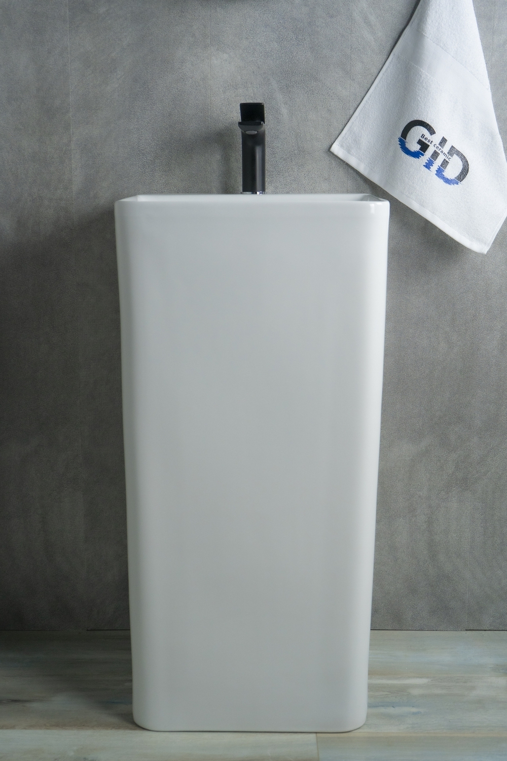 Раковина Gid Nb148 81117 накладная белая 42x41x86