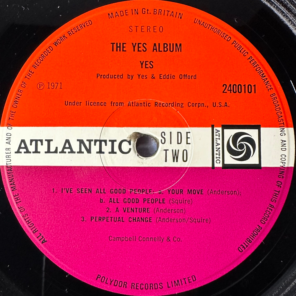 Yes ‎– The Yes Album (Англия 1971г.)