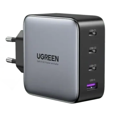 Зарядное устройство 3xUSB C+1xUSB, 100W Gan X, UGREEN 40747