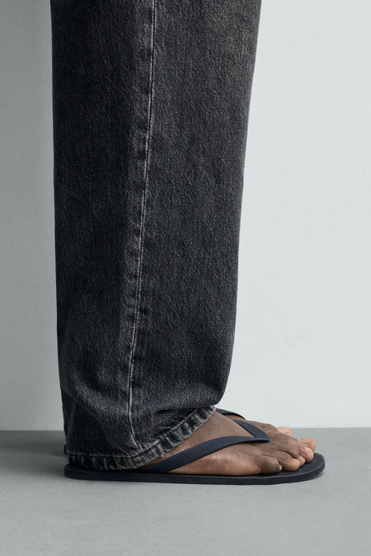 ZARA САНДАЛИИ С РЕМЕШКАМИ, СИНИЙ