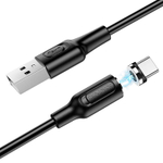 Кабель Borofone BX41 USB-Type-C 2.4A 1м магнитный PVC Black