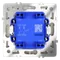 Выключатель с самовозвратом двухклавишный Voltum S70 Шелк VLS020604