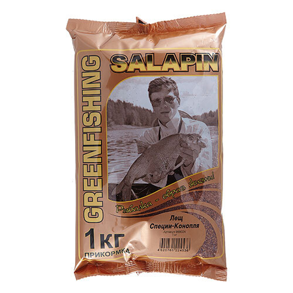 Прикормка зимняя GF Salapin 1кг ЛЕЩ СПЕЦИИ-КОНОПЛЯ