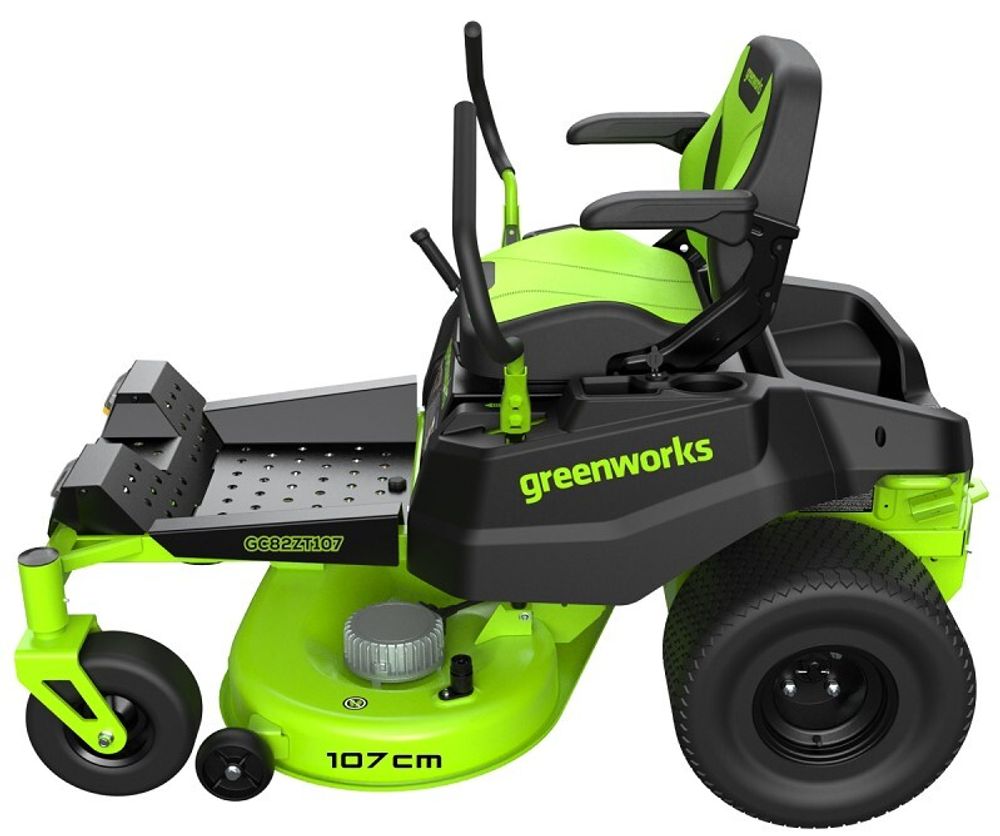 Райдер садовый GC82ZT107 аккумуляторный с нулевым радиусом разворота Greenworks Арт. 7404107, 82V, без АКБ и ЗУ