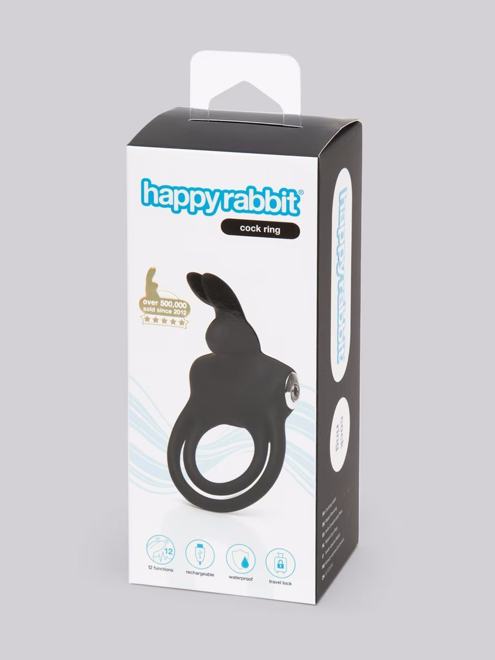 Черное эрекционное виброкольцо Happy Rabbit Cock Ring (Цвет: черный)
