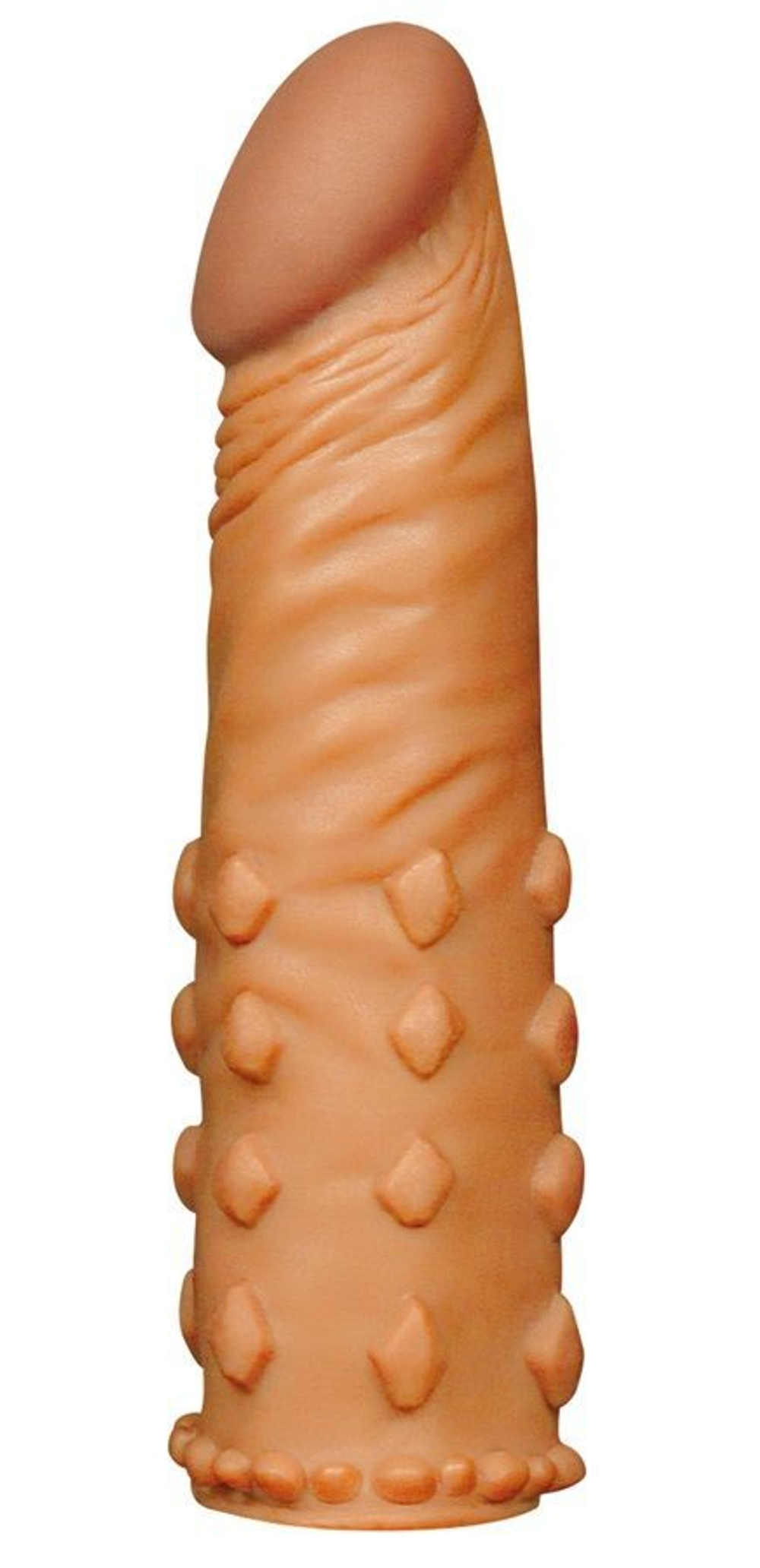 Коричневая насадка-удлинитель Add 2 Pleasure X Tender Penis Sleeve - 18 см. (Цвет: коричневый)