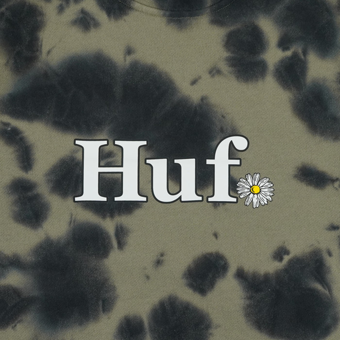 Толстовка мужская HUF In Bloom артикул:PF00392 OLIVE - купить в магазине Дайс