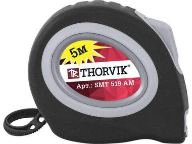 SMT519AM Рулетка с магнитным захватом и автостопом, в обрезиненном корпусе, 5 м