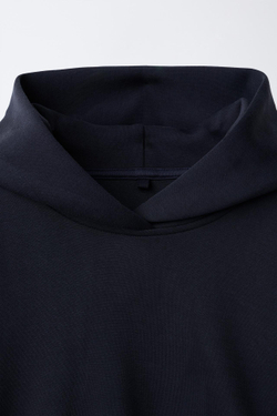 ZARA СПОРТИВНОЕ ХУДИ С КАПЮШОНОМ И ДВОЙНЫМ НИЗОМ, ГЛУБОКИЙ СИНИЙ