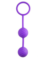 Фиолетовые шарики Kegel Ball металлические в силиконовой оболочке (фиолетовый ) (Цвет: фиолетовый)