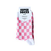 Носки SUPER SOCKS Шахматы, розовый